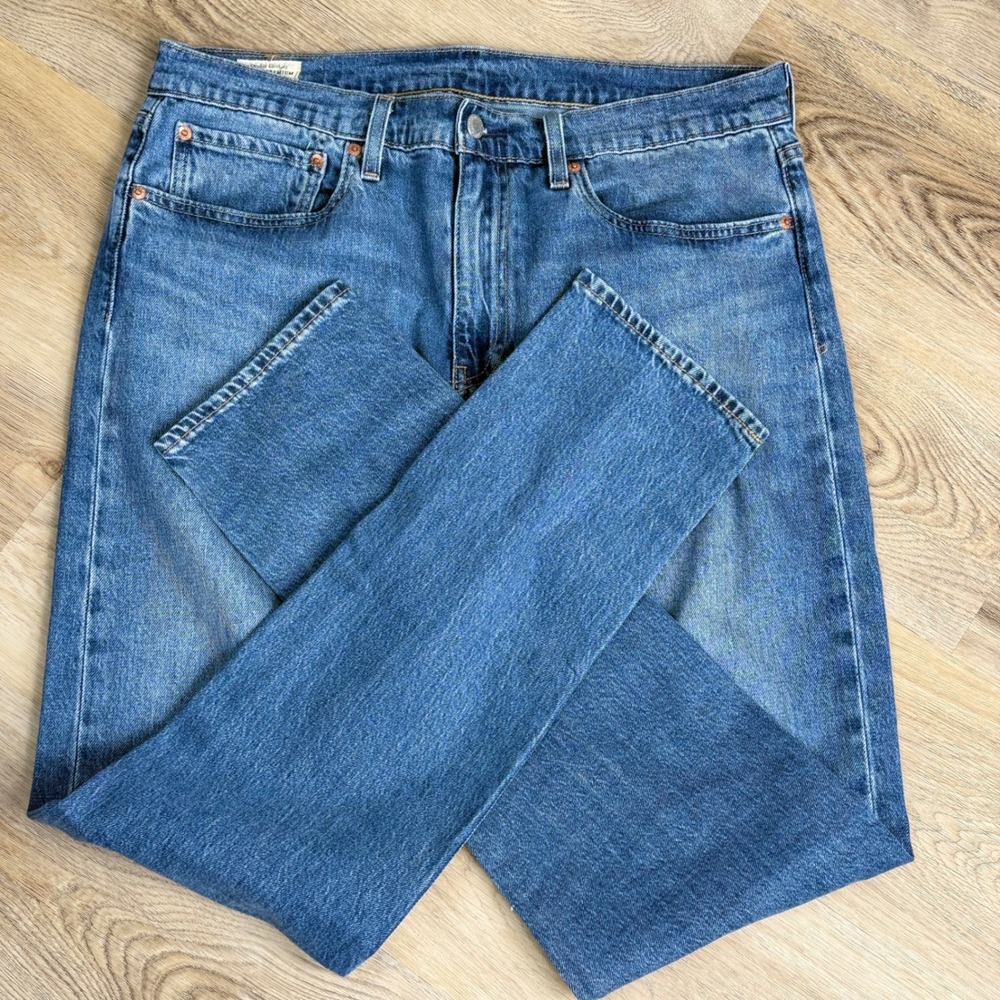 Levi's Blue 512 Slim Taper Jeans Women W34 L34 Tall Friendly Minimalist Tailored